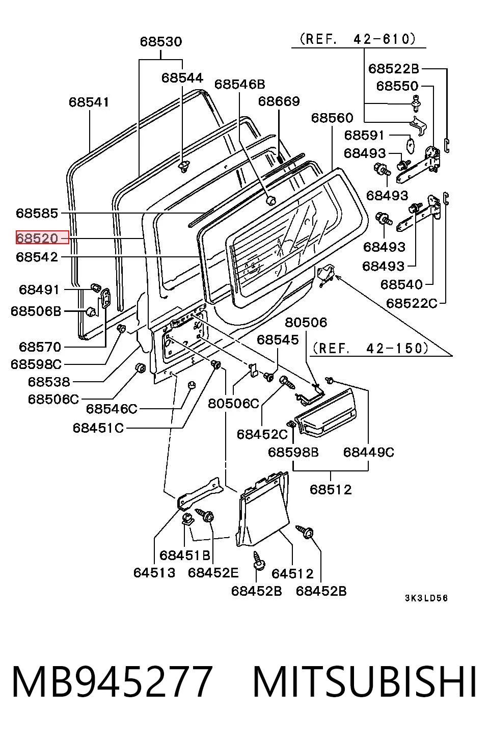 Треті двері на Mitsubishi Pajero II V2W, V4W