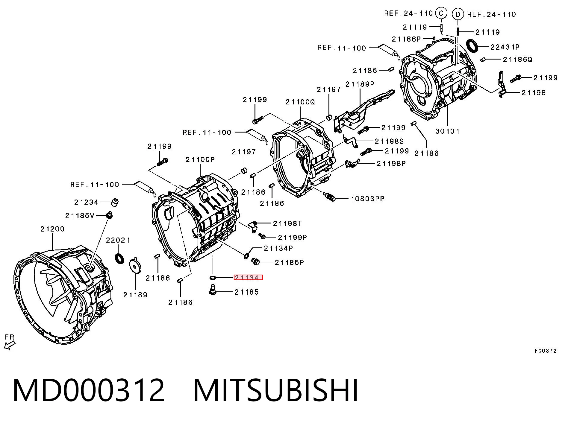 MB001294 Chrysler Прокладка зливної пробки редуктора