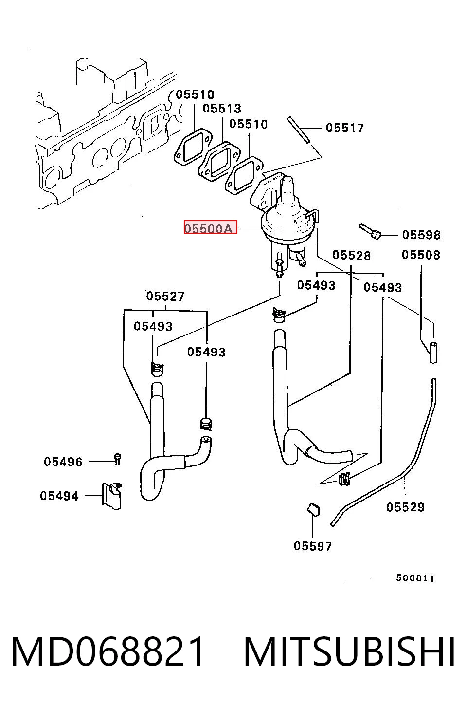 Паливний насос, механічний Proton MD997695 ціна, від 30.19 USD