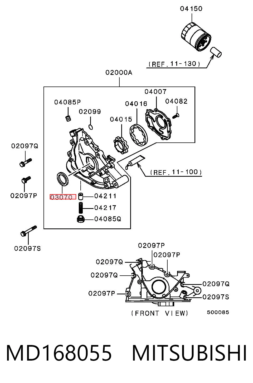 Сальник коленвала двигуна, передній NIPPON MOTORS OS106994N ціна, від 4.48 USD