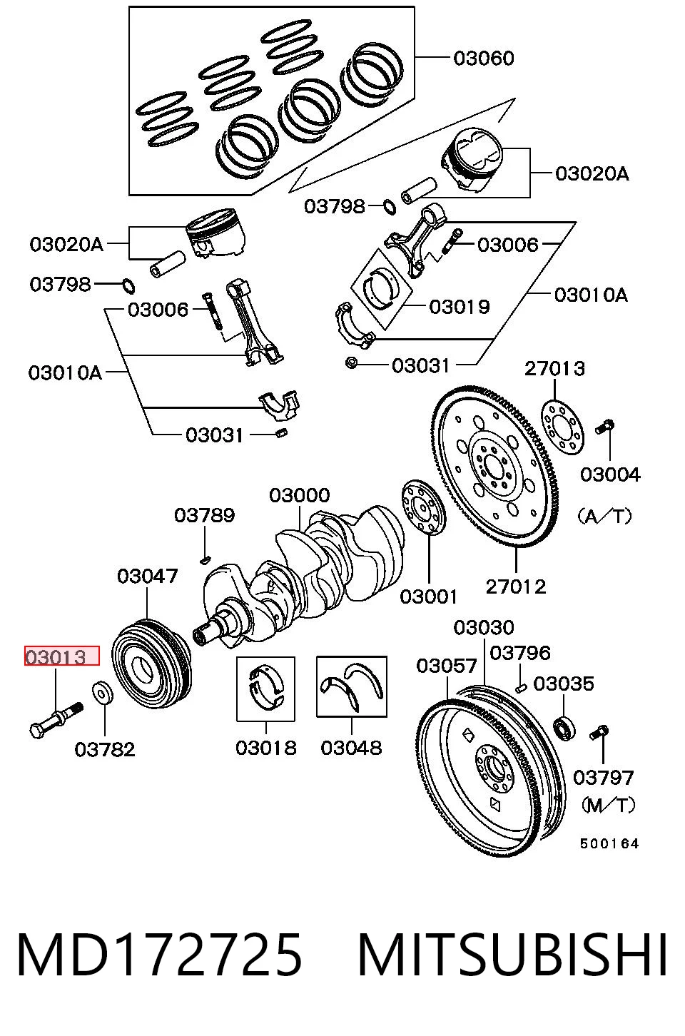 MN155081 Chrysler Болт коленвала