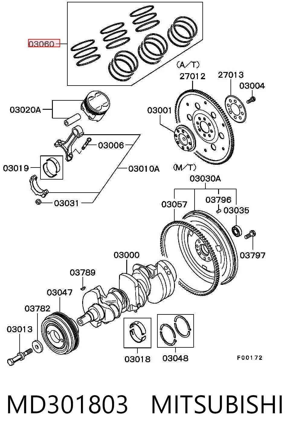 MB9110DSTD Fiat/Alfa/Lancia Кільця поршневі комплект на мотор, STD.