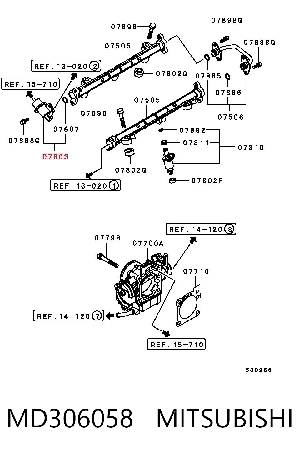 MD322986 Chrysler Регулятор тиску палива
