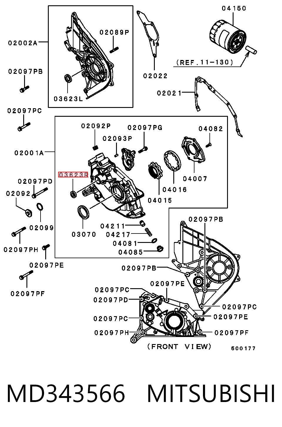 Сальник масляної помпи Renault (RVI) 7703087085 ціна, від 2.94 USD
