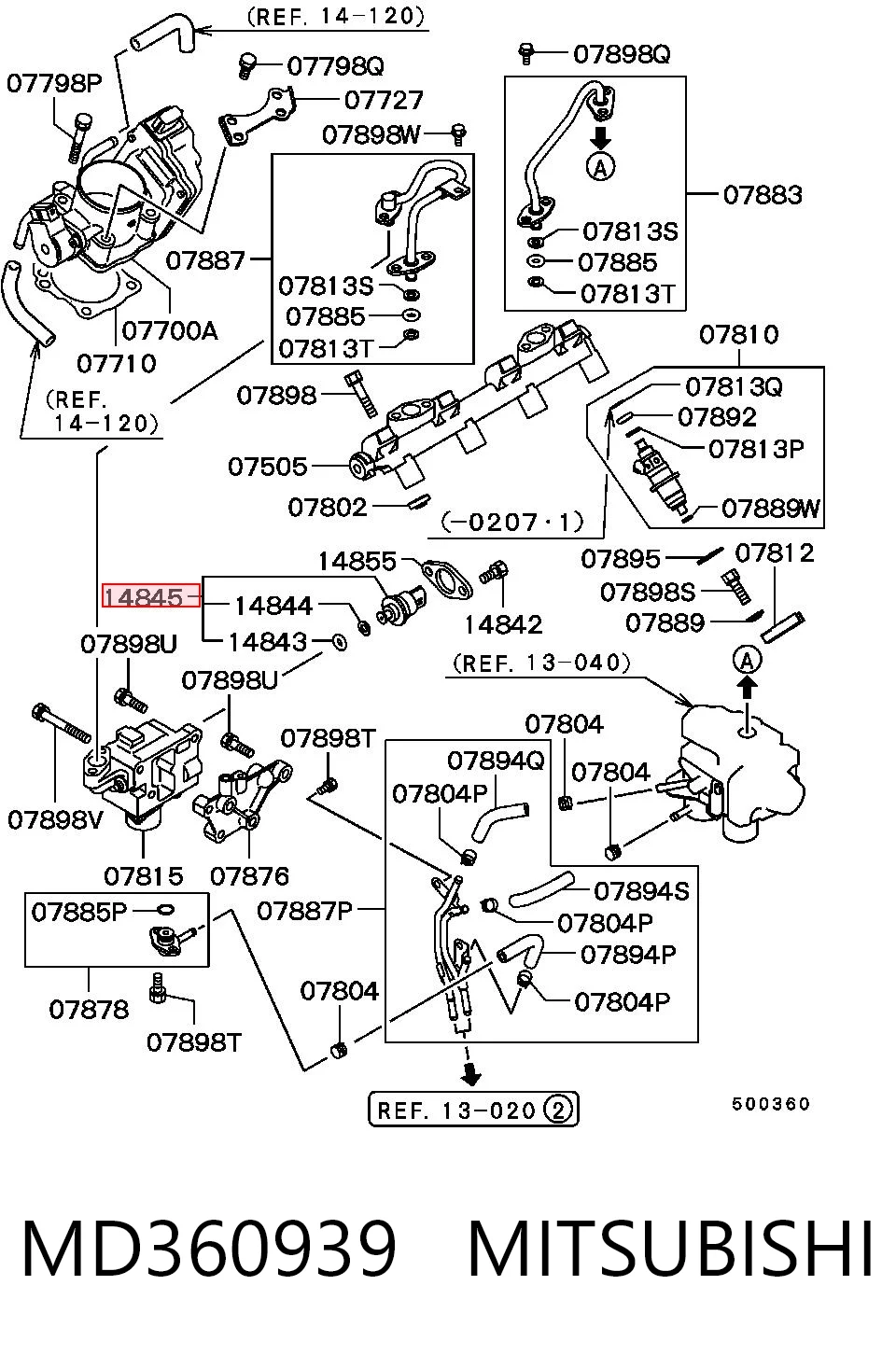 MD360939 Mitsubishi Манометри