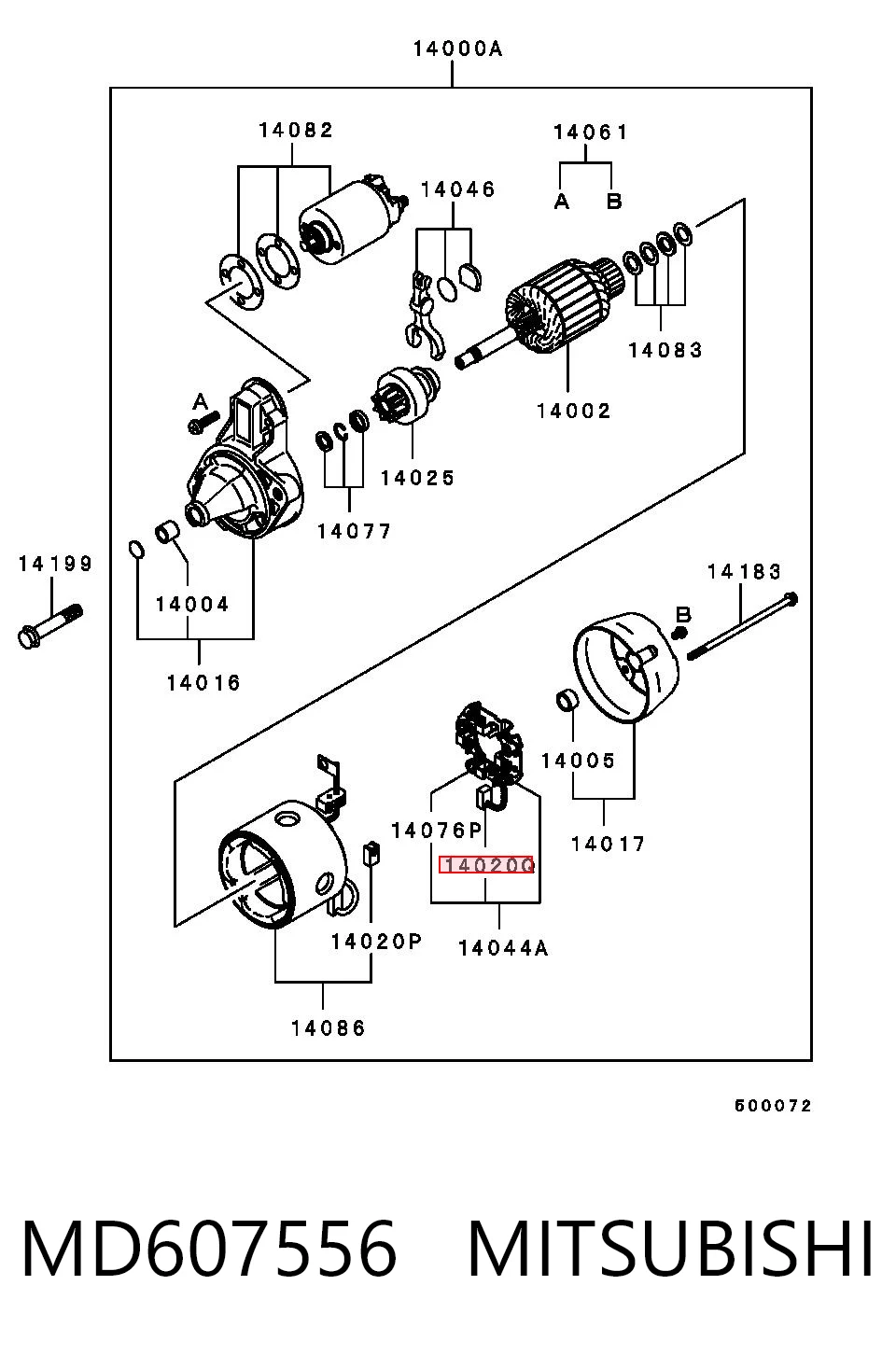Щітка стартера 940113190130 Magneti Marelli
