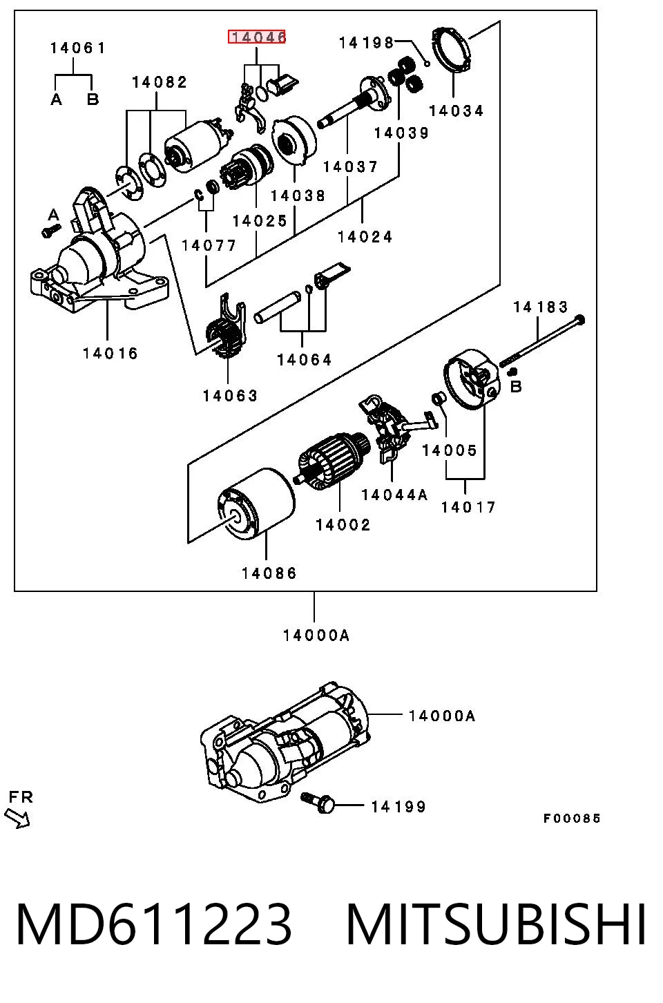 Виделка стартера F4XY11067A Ford