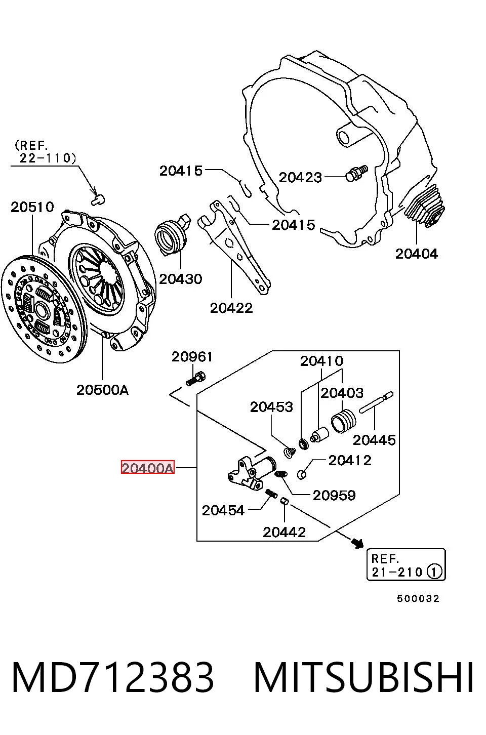 Робочий циліндр зчеплення HD711102 Hyundai/Kia