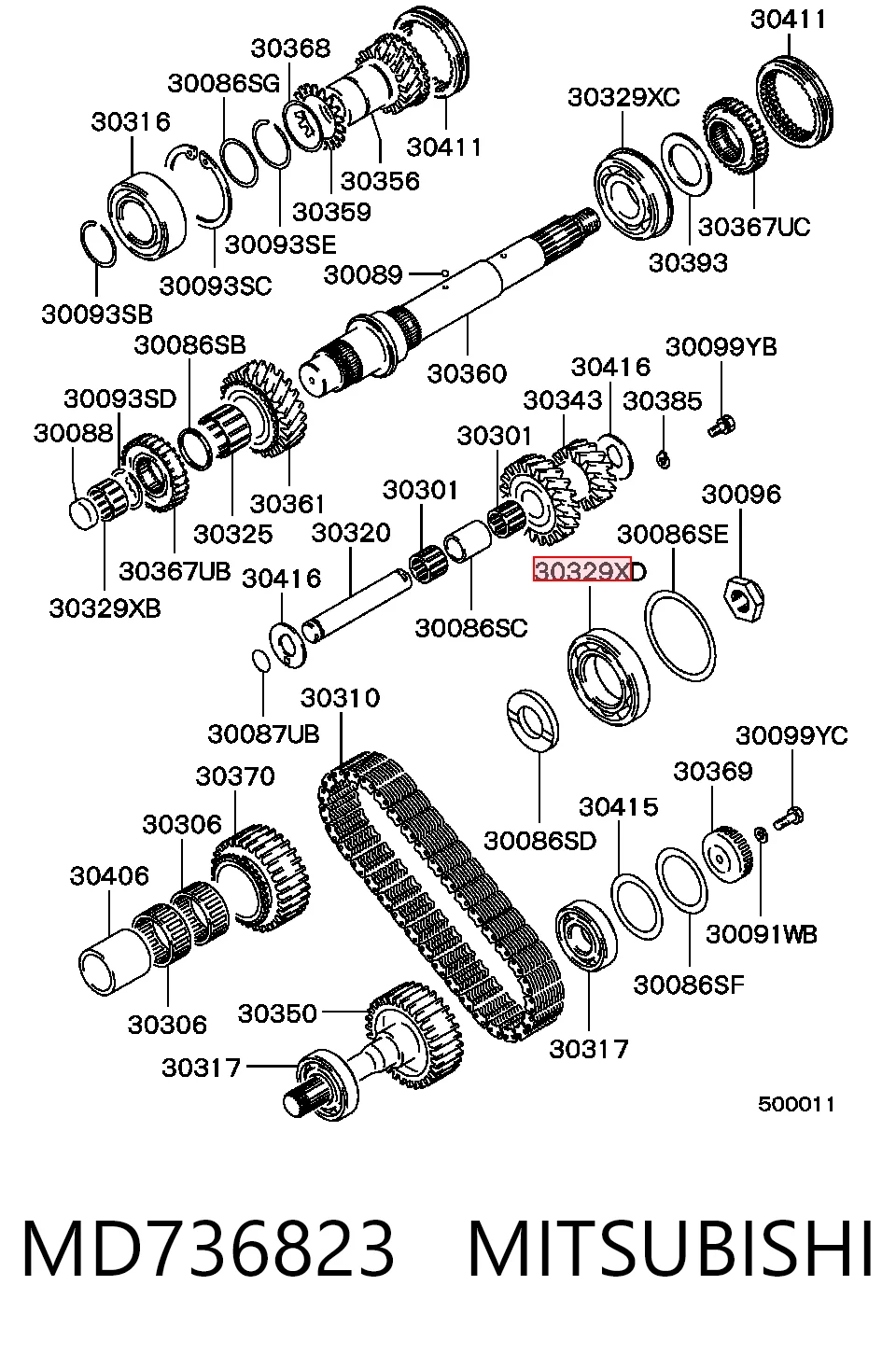 Підшипник вторинного валу коробки NTN 6307LLUNR ціна, від 14.38 USD