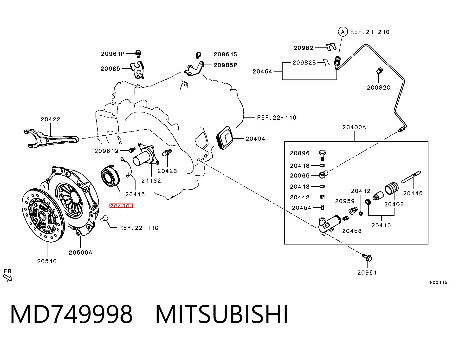 Вижимний підшипник Mitsubishi Lancer V седан (CB, CD, CE) (1991 - 1996) ціна, від 24.50 USD