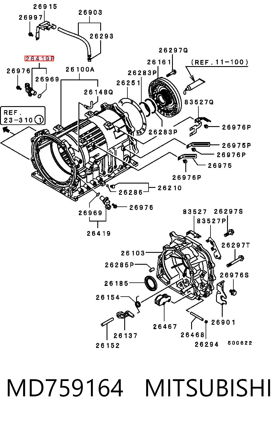 Купити MD759164 Chrysler Датчик швидкості обертання валу АКПП