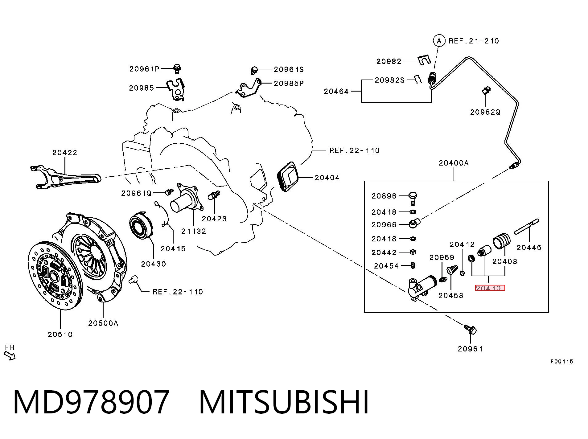 Ремкомплект робочого циліндру зчеплення Chrysler MD997838 ціна, від 3.77 USD