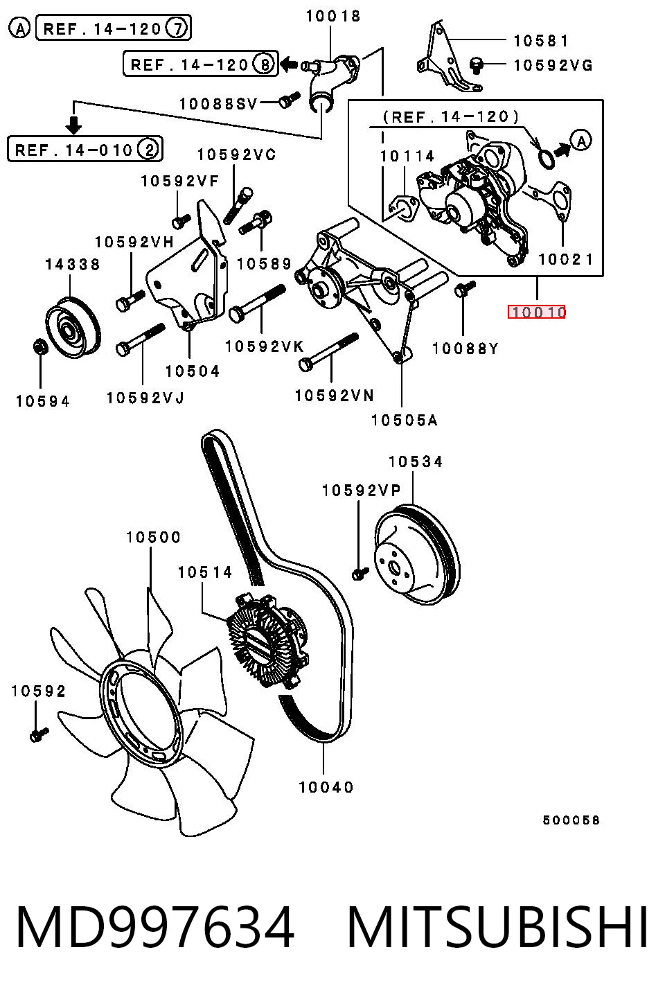 Купити Помпа Mitsubishi Sigma  F16A