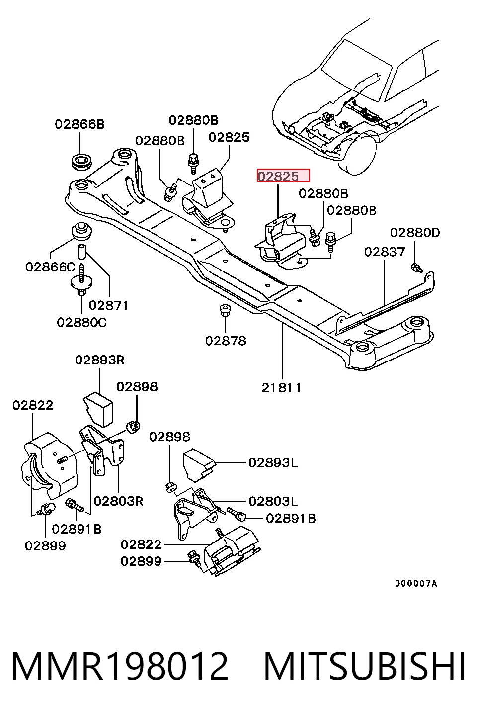  Подушка коробки передач Mitsubishi Pajero 