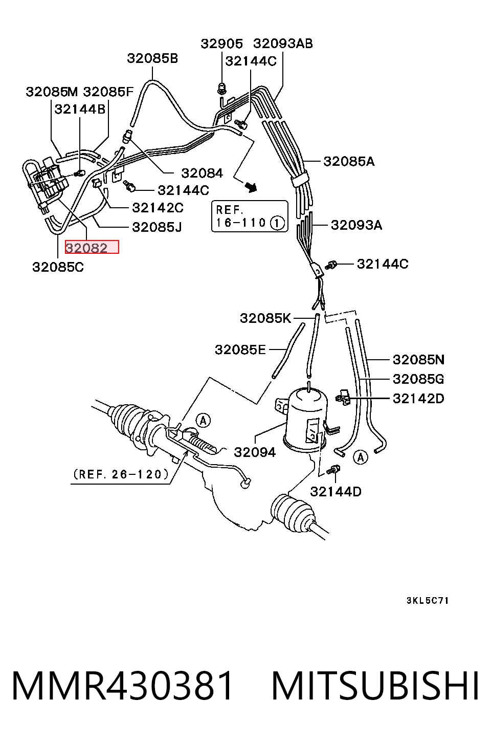 MMR430381 Mitsubishi Клапан включення переднього моста