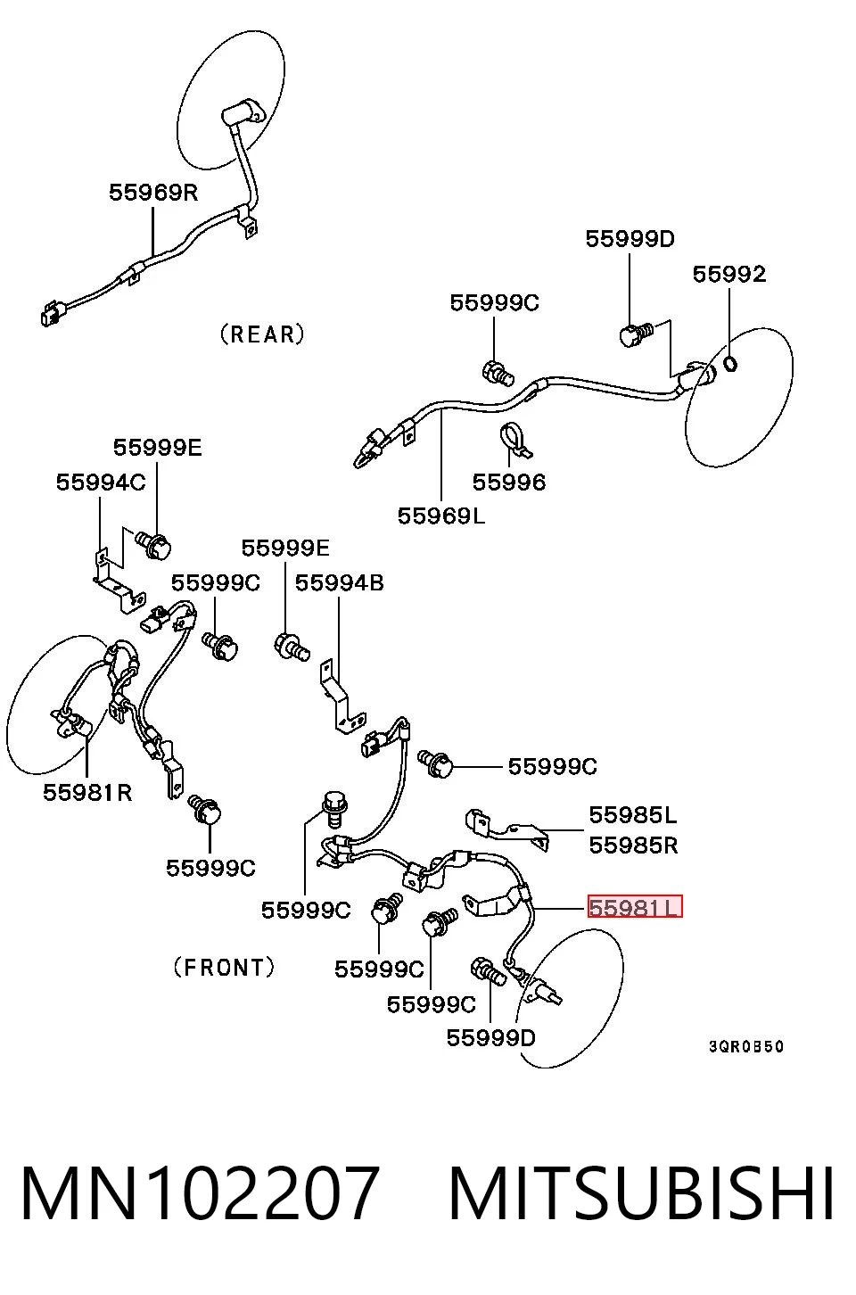 Купити 3S927031 AND Датчик АБС (ABC) передній, лівий