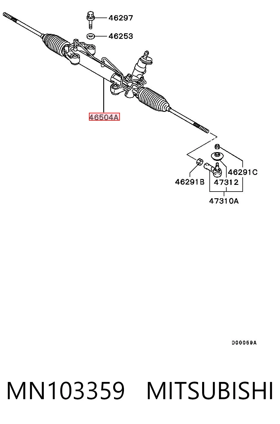 Управління рульове в зборі Mitsubishi MN103359 ціна, від 256.95 USD