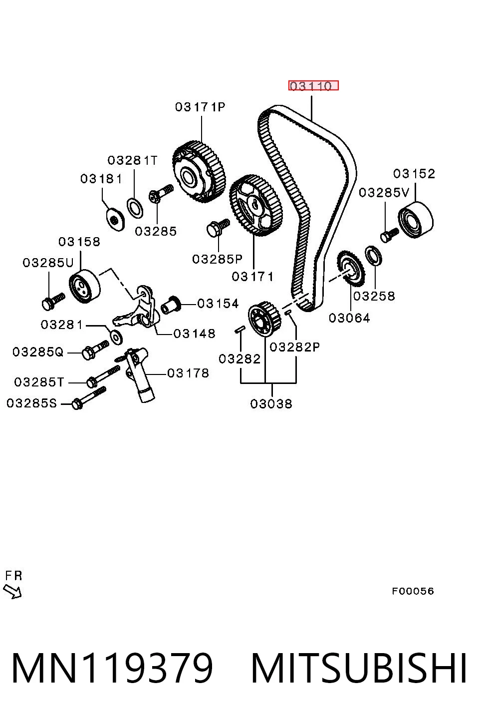 Ремінь ГРМ A0009930197 Mercedes