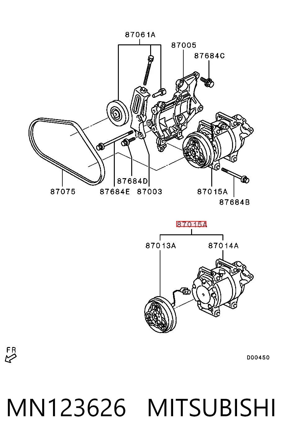 MN123626 Mitsubishi Компресор холодоагенту