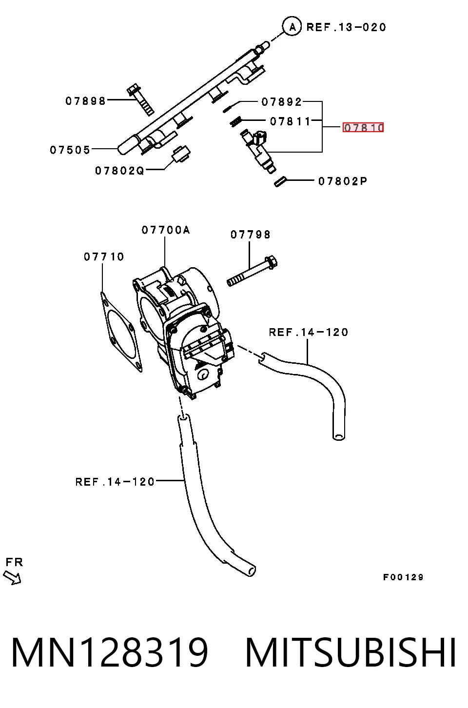 Купити MN128319 Chrysler Форсунка дизельна в зборі, розпилювач + тримач