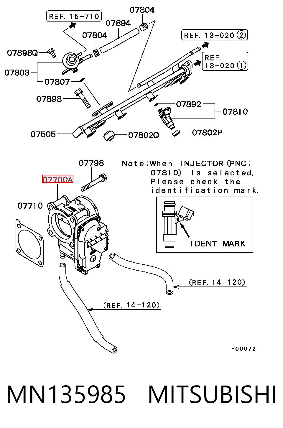 MN135985 Chrysler Дросільна заслінка в зборі