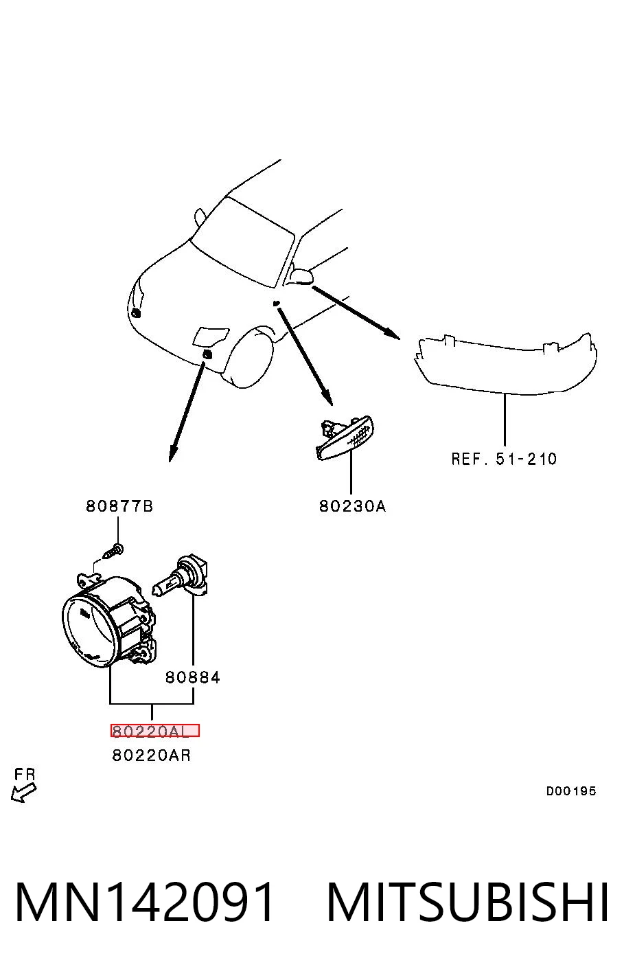 Фари протитуманні Mazda NE0151680