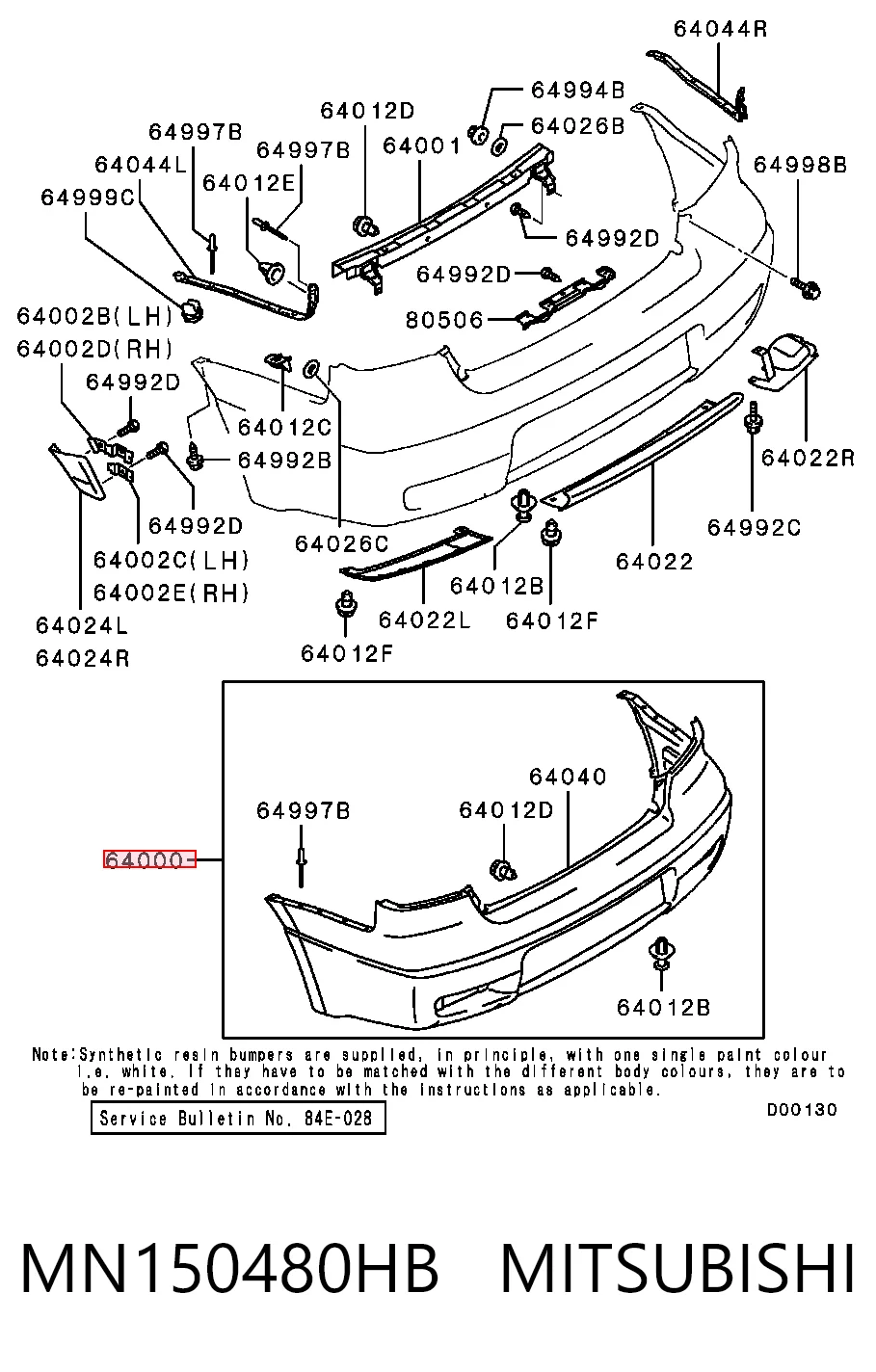 Кожух бампера заднього Mazda MN150480WB ціна, від 106.09 USD