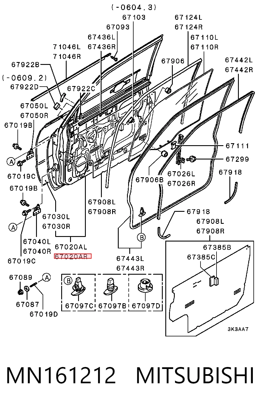 Пасажирські передні двері на Mitsubishi Pajero III 