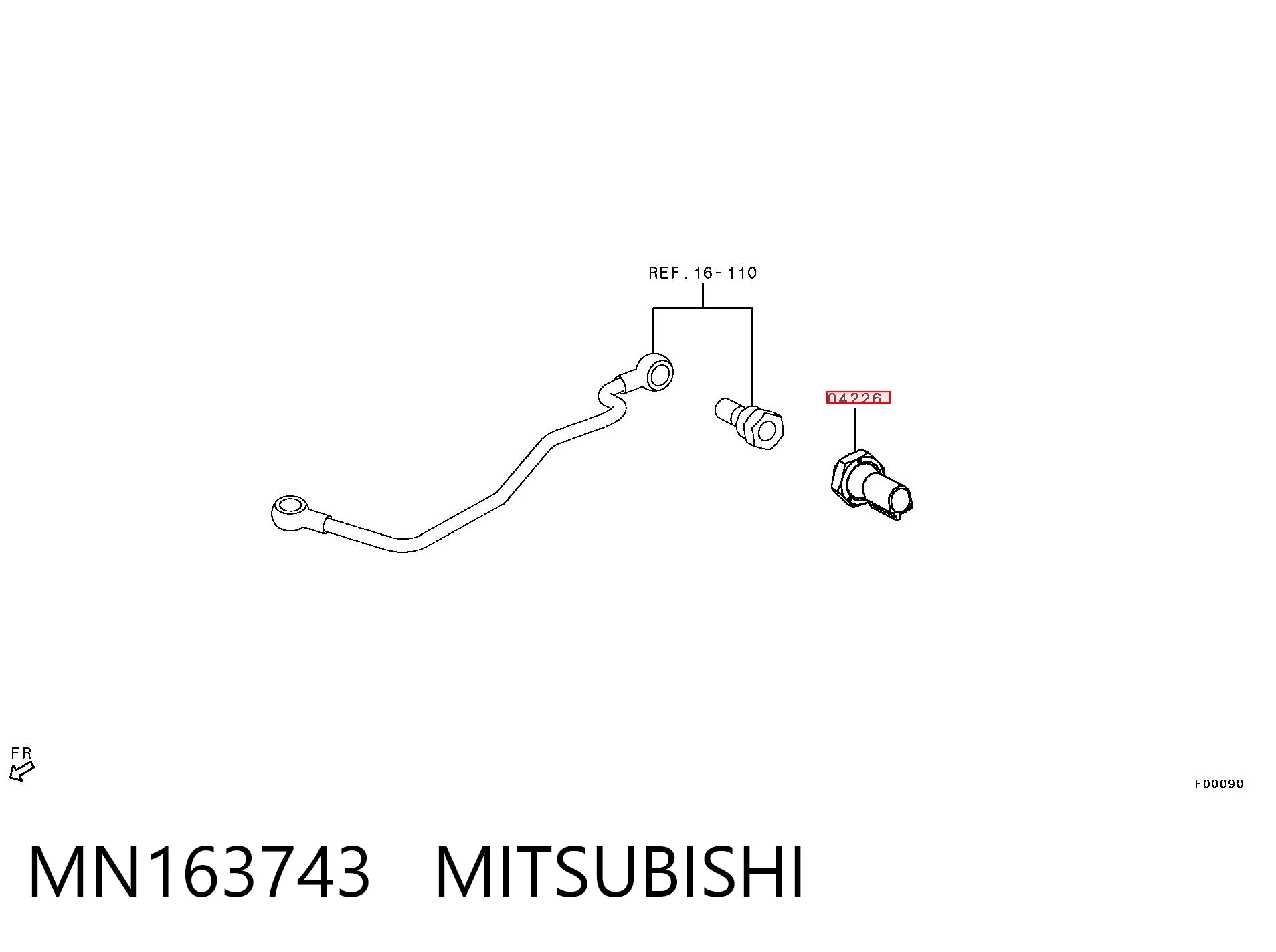 MN163743 Mitsubishi Датчик показника тиску масла