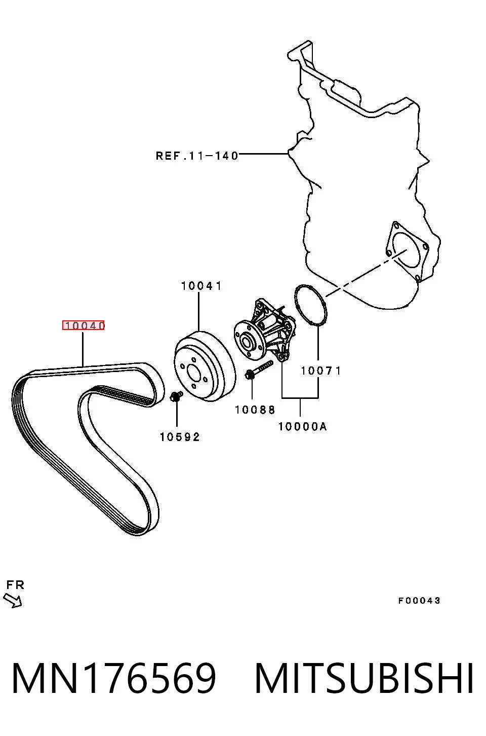 9932396 Ford Поліклиновий ремінь