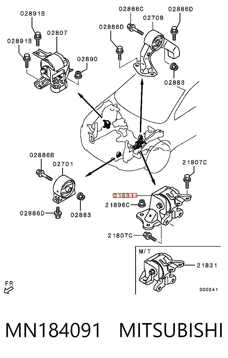 STMN184301 SAT Ліва опора двигуна