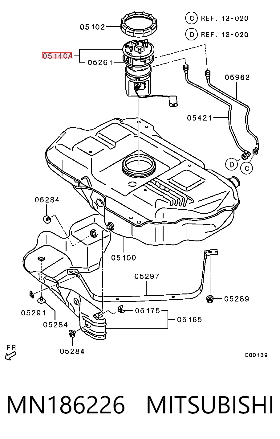 Електробензонасос на Mitsubishi Colt VI Z3A