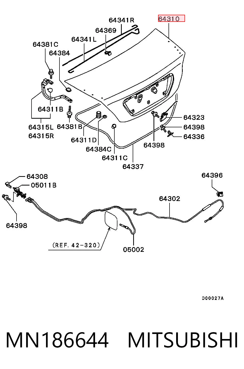 Кришка багажника на Mitsubishi Lancer IX CSA