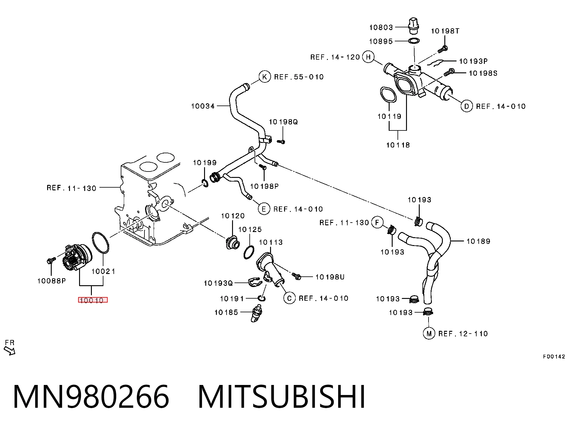  Помпа Mitsubishi Grandis 