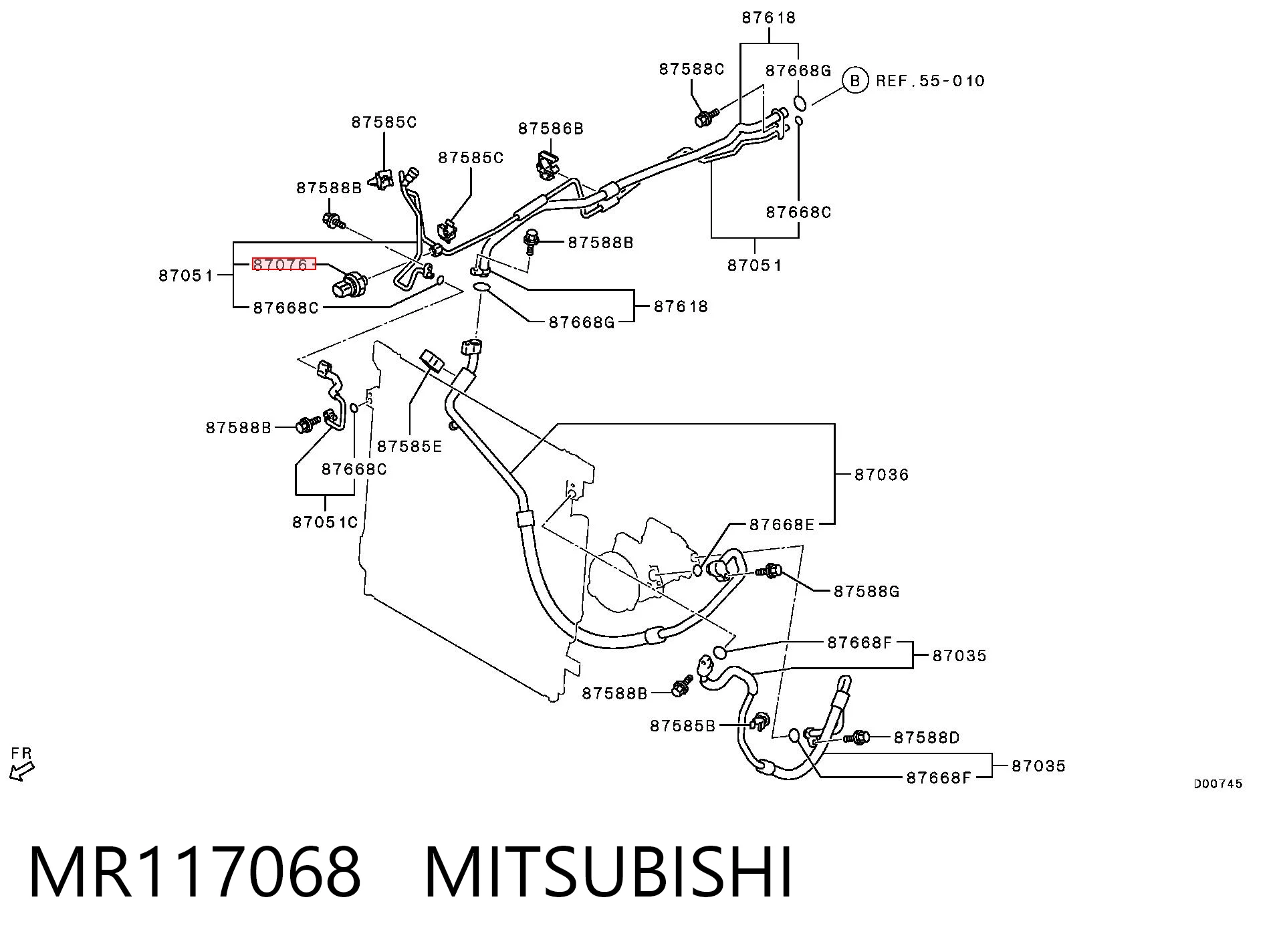 Датчик тиску на Mitsubishi Space Wagon III N8, N9