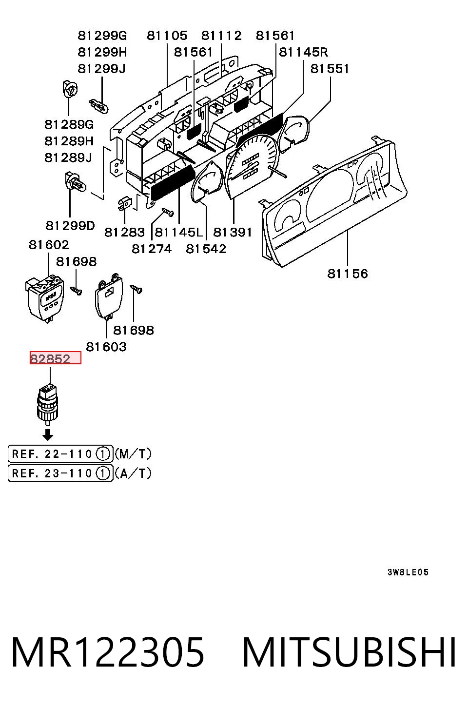 MR122305 Chrysler Датчик швидкості спідометра
