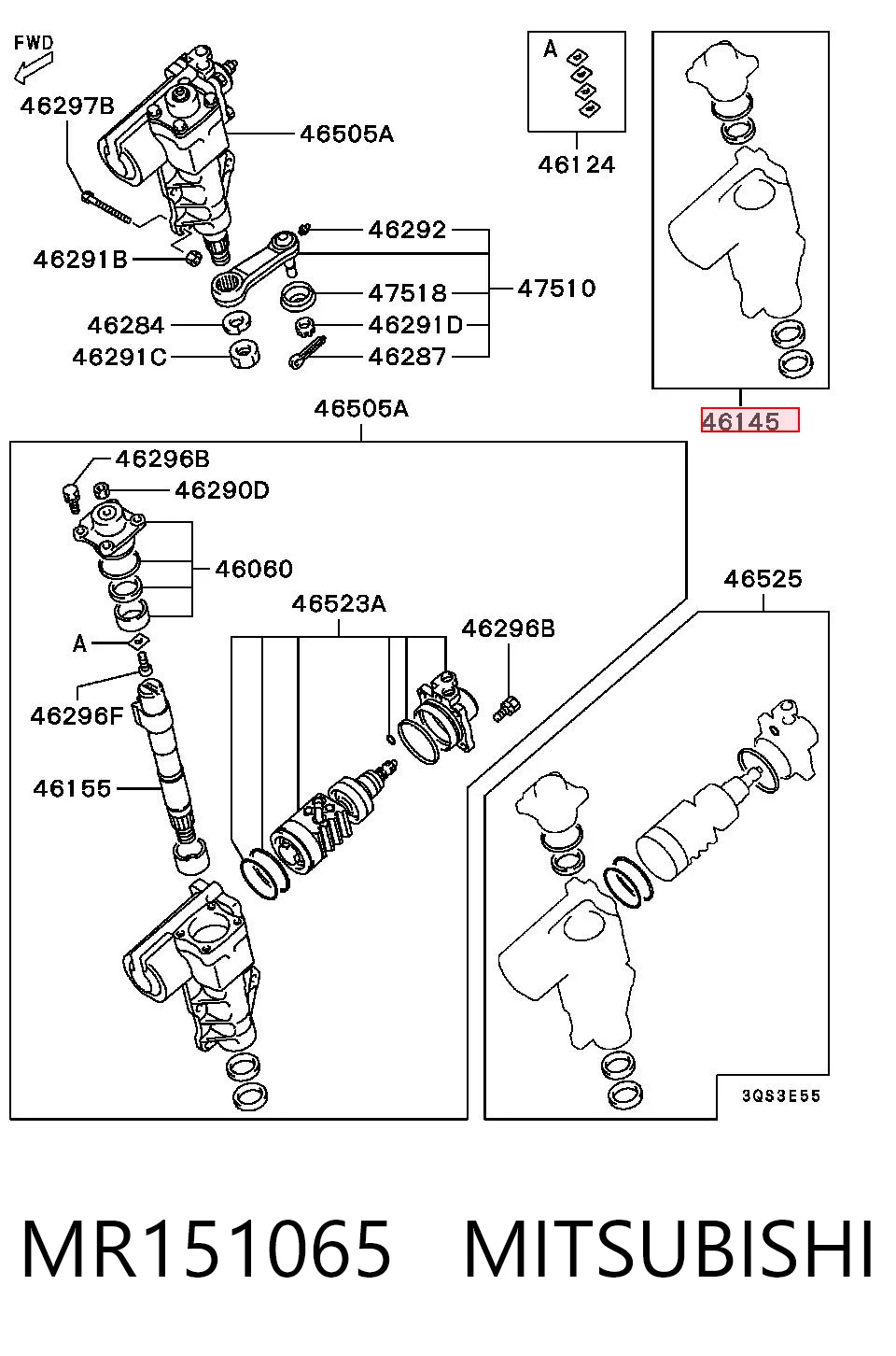 РМК рульовго механізму Chrysler MR151065 ціна, від 21.59 USD