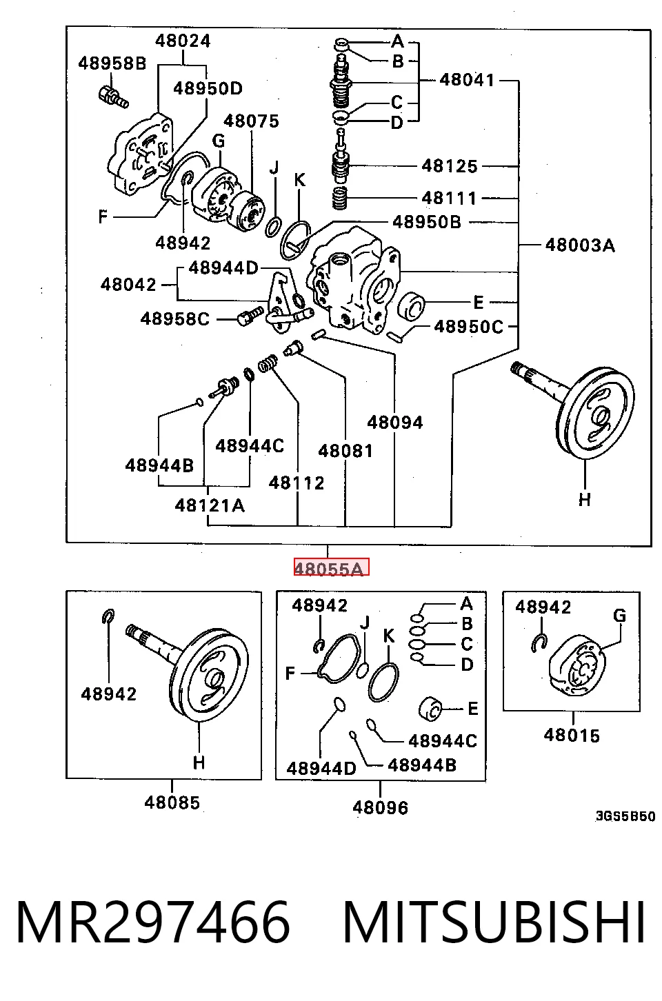 Купити MR297466 Chrysler Насос гідравліки