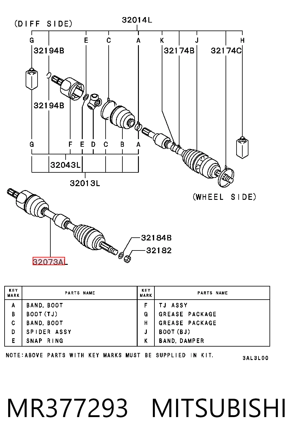 Купити 303525 GKN-Spidan Шарнір приводу зовнішній