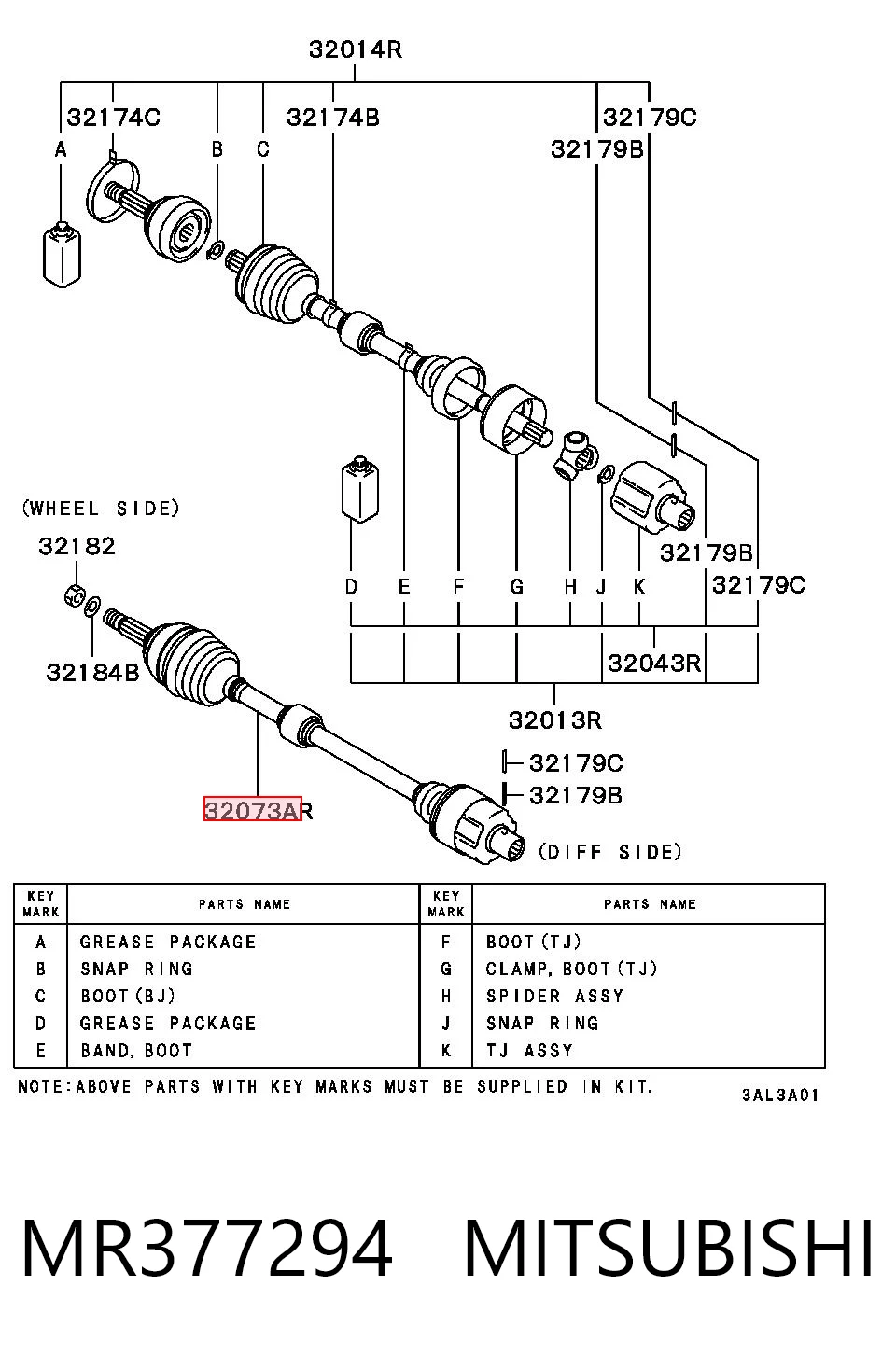 ШРУС зовнішній передній 303525 GKN-Spidan