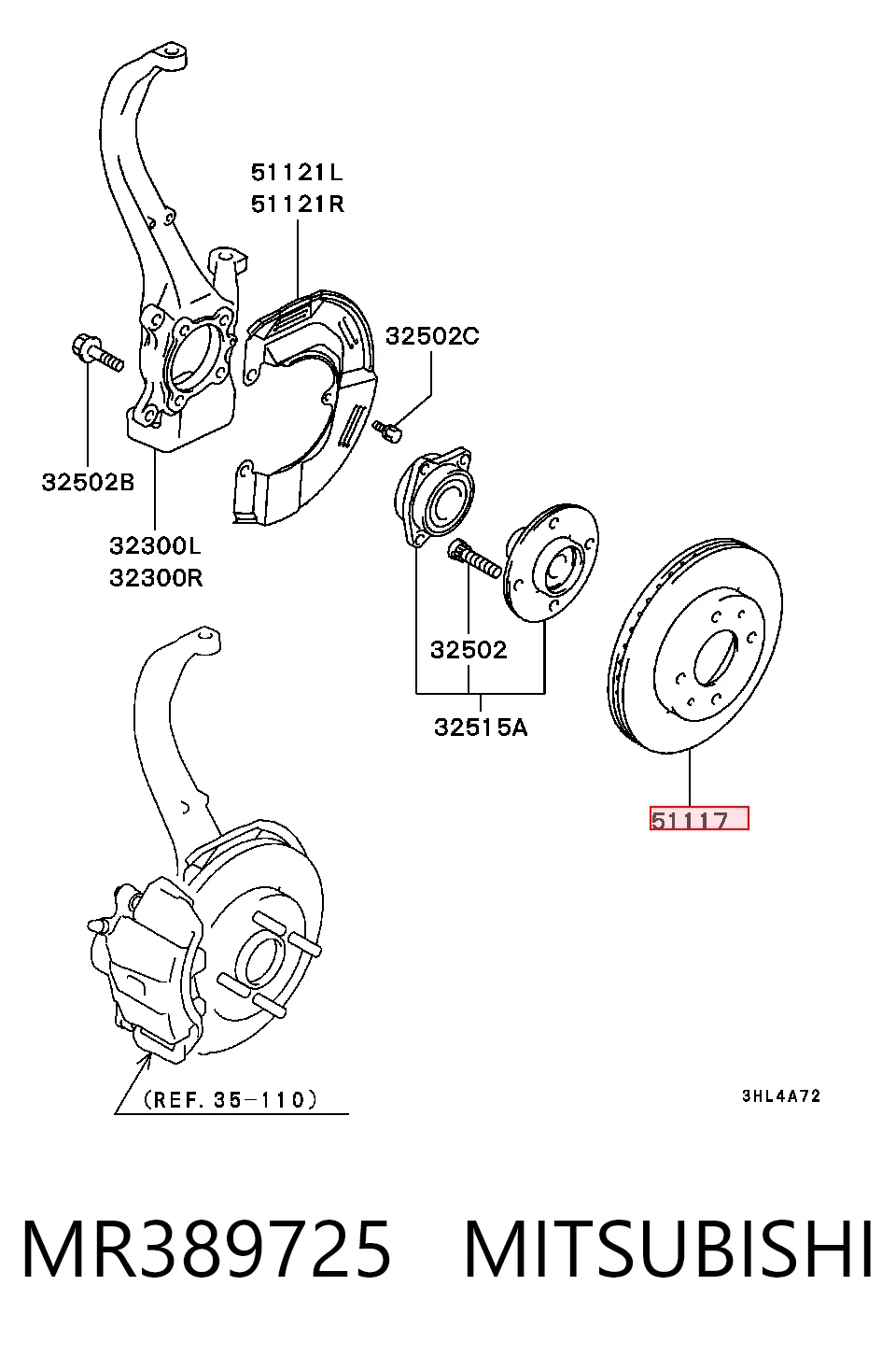 Диск переднього гальма Chrysler MB895098 ціна, від 30.17 USD