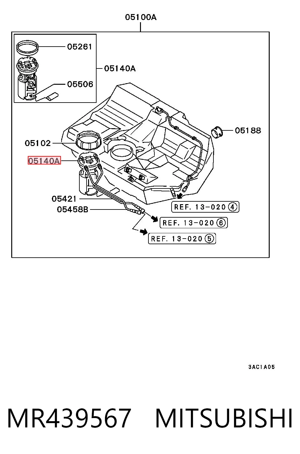 Електробензонасос на Mitsubishi Carisma  DA