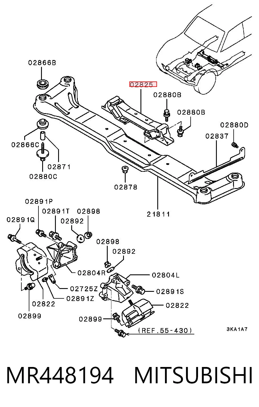 STMR448194 SAT Задня подушка двигуна