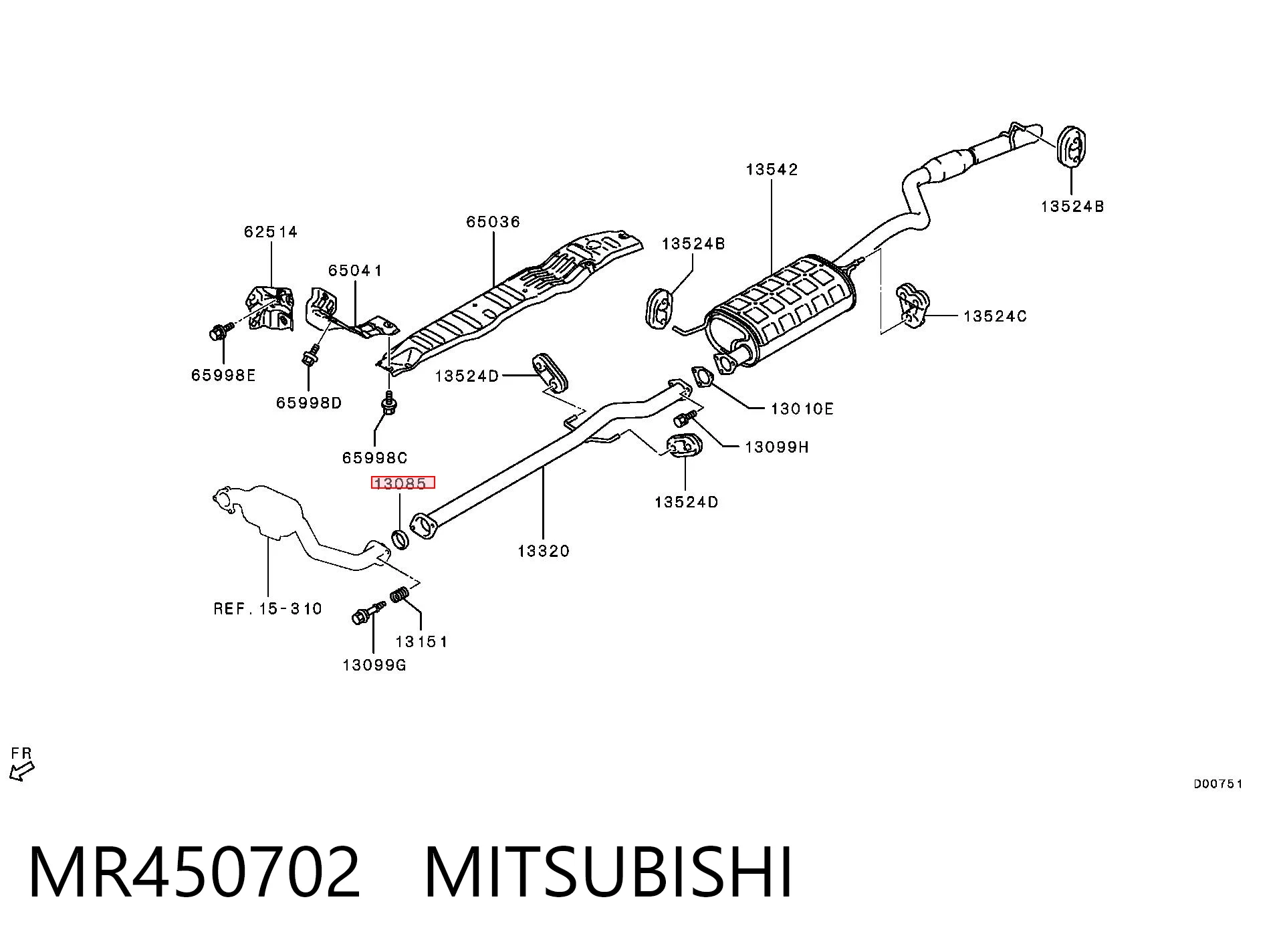 Купити MR450702 Chrysler Прокладка до глушника
