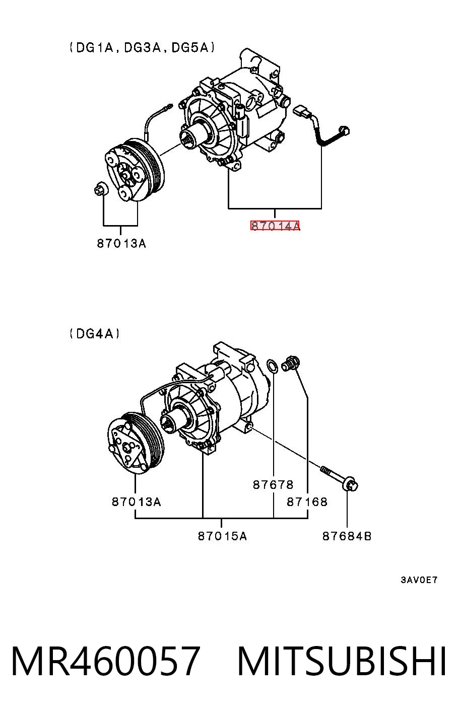 MR460057 Mitsubishi Компресор холодоагенту