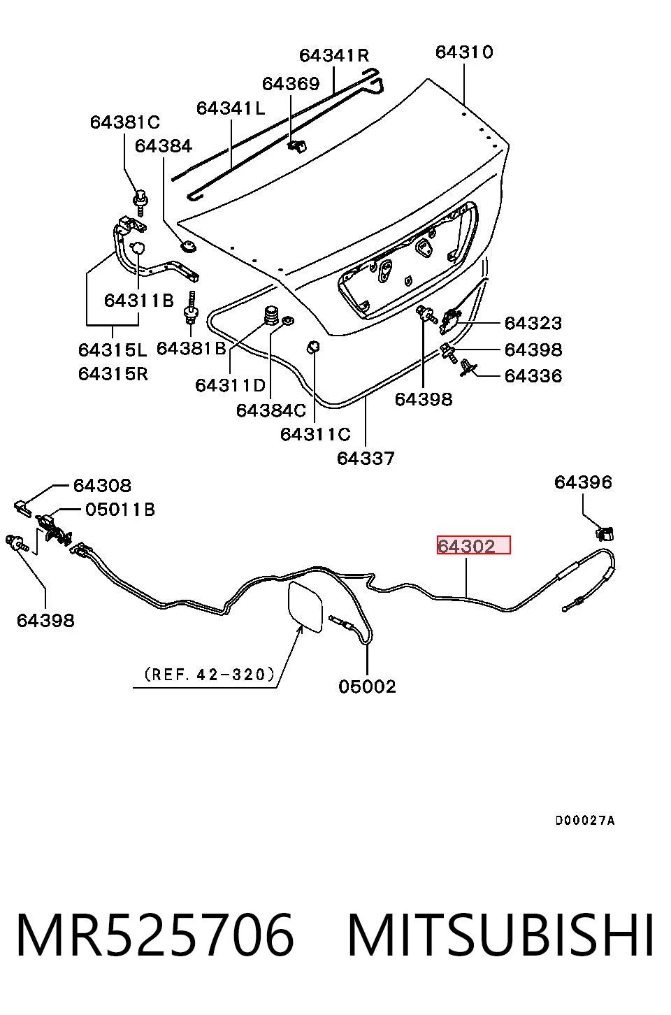 Деталі двері Chrysler MR525706 ціна, від 12.45 USD