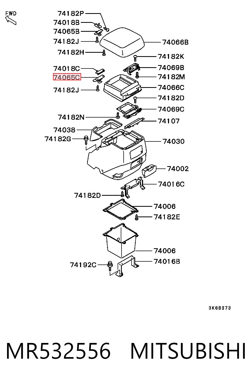 MR532556 Mitsubishi Защіпка підлокітника