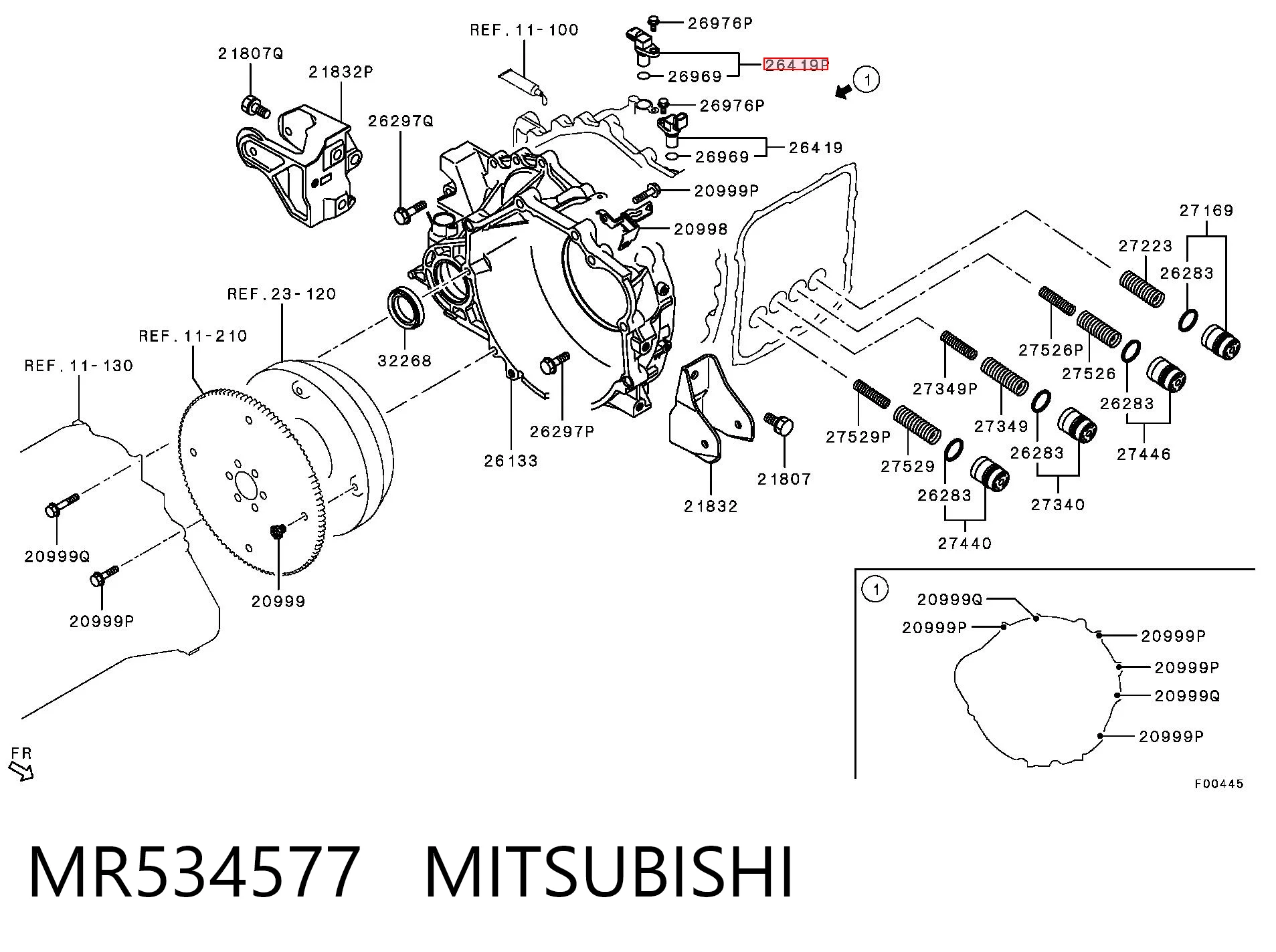 MR534577 Mitsubishi Датчик швидкості спідометра