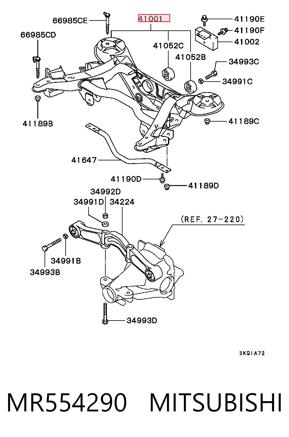 4100A051 Chrysler Підвіска задня