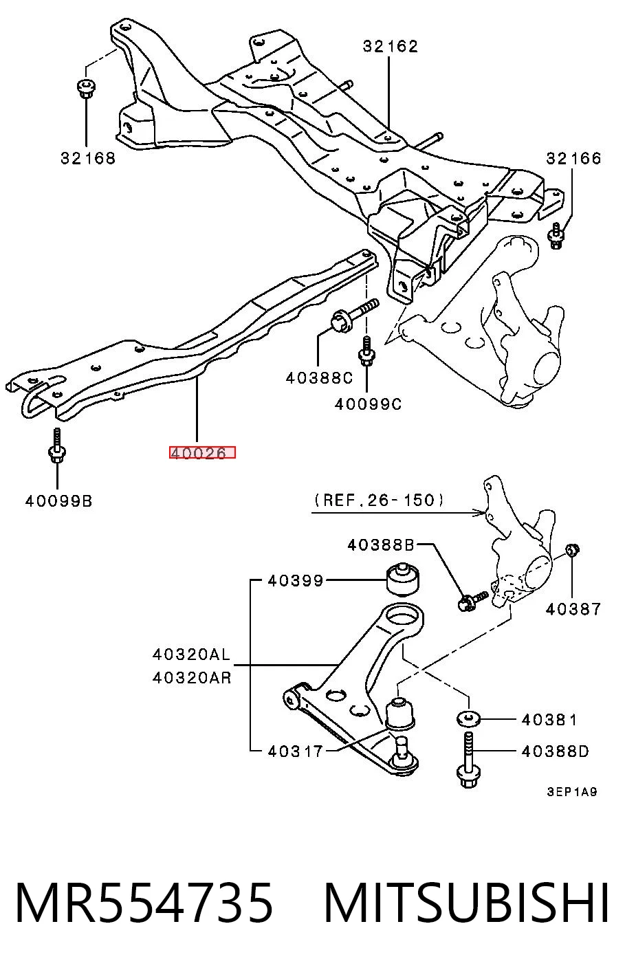 4805220 FPS Балка передньої підвіски (підрамник), передня